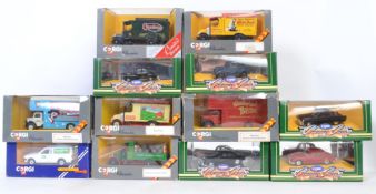 CORGI: A collection of 12x Corgi ' Classic Cars ' range boxed diecast model cars (and some others),