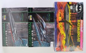 BATMAN; A collection of 3x Batman model kits, each still factory sealed and unopened.