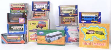 BUSES: A collection of 13x diecast model buses, some sets, to include EFE, Corgi,