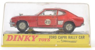 DINKY: An original vintage Dinky Toys diecast model 213 Ford Capri Rally Car,