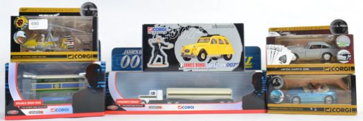 CORGI JAMES BOND: A collection of 6x Corgi James Bond diecast model cars - each as new,