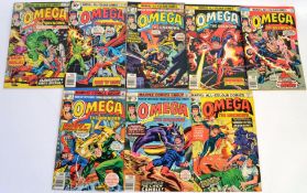COMIC BOOKS: OMEGA THE UNKNOWN - collection of 8x original vintage Marvel Comics comic books x8.