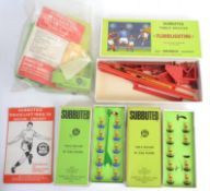 SUBBUTEO: A collection of vintage Subbuteo to include 2x teams (one complete), instruction manuals,