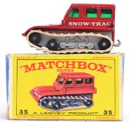 MATCHBOX LESNEY: An original vintage diecast model Matchbox Series Lesney No. 35 Snow Trac.