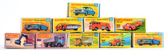 MATCHBOX: A collection of 10x assorted series Matchbox diecast models, to encompass Superfast,