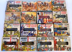 AIRFIX: A collection of 16x original Airfix plastic HO / 00 gauge military figures - each within