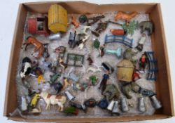 BRITAINS LEAD; A large quantity of Britains (and others) lead figures,zoo, blacksmith,