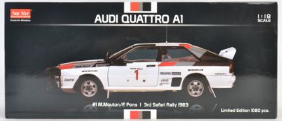 SUN STAR: An original Sun Star 1:18 scale diecast model Audi Quattro Rally Car by Sun Star,