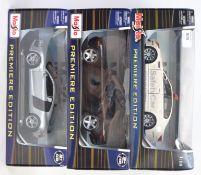 MAISTO PREMIERE EDITION: A collection of 3x Maisto 1:18 scale Premiere Edition diecast models;