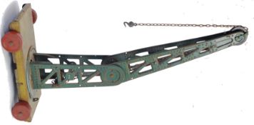 BING CRANE: An antique likely Bing, but unmarked, lithograph printed model of a train.