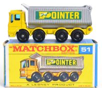 MATCHBOX LESNEY: An original vintage diecast model Matchbox Series Lesney No.51 8 Wheel Tipper.