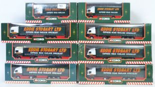 CORGI EDDIE STOBART: A fabulous collection of 8x original Corgi Eddie Stobart lorries - each within
