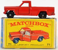 LESNEY: A vintage Matchbox Lesney No. 71 Jeep Pickup.