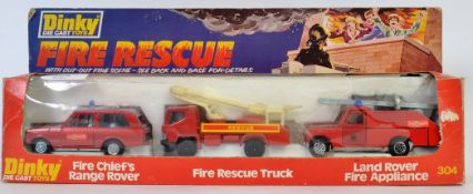 DINKY; Original vintage Dinky Toys 304 Fire Rescue Set,