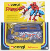 CORGI SPIDER VAN: An original vintage ex-shop stock Corgi 436 Spider Van ( Spider Man ) diecast