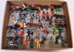 TIMPO & BRITAINS; A collection of approx 50x assorted Timpo & Britains toy soldier - cowboys,