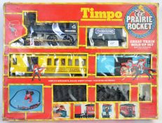 TIMPO PRAIRIE ROCKET: An original vintage Timpo made Prairie Rocket railway trainset,