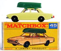 MATCHBOX LESNEY: An original vintage diecast model Matchbox Series Lesney No.45 Ford Corsair'.