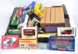 DIECAST: A good box of assorted boxed diecast model cars and vehicles to include Corgi, Days Gone,