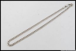 An Italian silver curb chain necklace, stamped 925 with control mark, maker MPJ. Length 18