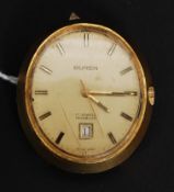 A vintage gentlemans 1950 Buren 17 Jewels Incabloc swiss made wristwatch.