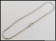 Heavy set designer silver 5mm snake chain. Length 18