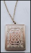 Vintage 1977 1 oz silver ingot pendant on chain marks for Valentines Day 1977. Pendent measures 3.