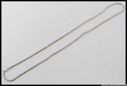An Italian contemporary silver 925 snake linked necklace chain. Total weight 6.