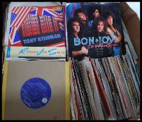 A large collection of 45rpm vinyl single