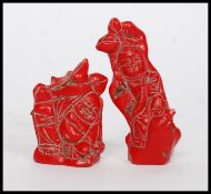 Two vintage Chinese 20th century ? red c