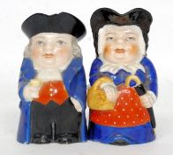 A pair of Royal Worcester male and femal