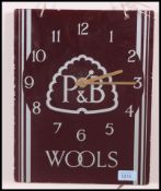 An original vintage P&B Wool advertising