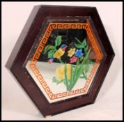 A large 20th century handpainted mirror