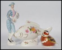 A Royal Crown Derby Posies Fish complete with the gold stopper.