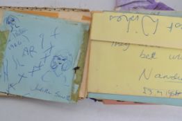 A vintage 1960's autograph book,