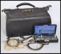 A fabulous doctors GP gladstone bag with contents.
