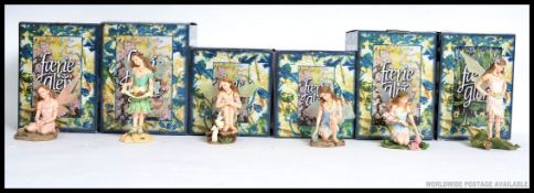 A collection of six Faerie Glen ceramic painted figures to include Glynnissprite, Lillylotus,