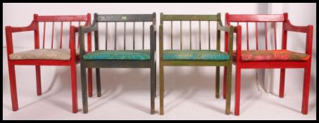 A set of 4 1970's Organic Habitat armchairs.