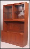 A 1970's retro teak wood display cabinet sideboard.