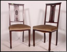 A pair of Edwardian dining / bedroom  chairs.