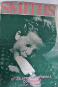 The Smiths original tour poster ' There Is A Light That Never Goes Out ' for St Austell Cornwall