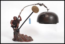 A Qing dynasty Chinese bronze dinner gong,