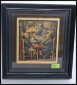 An early 20th century framed and glazed possibly A, Osbourne Ivorine had painted plaque,