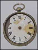 A 19th century Josiah Twyford of Manchester silver fusee movement pocket watch.