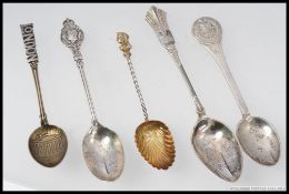 A collection of five silver hallmarked spoons - Thomas Bradbury & Sons,