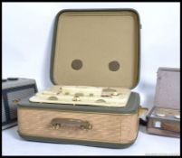 A collection of electrical music players to include a vintage reel to reel cassette player,