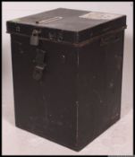 A vintage 20th century political tin painted polling/ballot box H 46cm W 33cm
