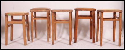 A collection of retro 1960's / 1970's kitchenette stools.