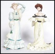 2 Coalport figurines from the Golden Age Series.