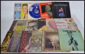 A small collection of vinyl long play records to include GI Blues Elvis,